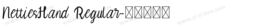 NettiesHand Regular字体转换